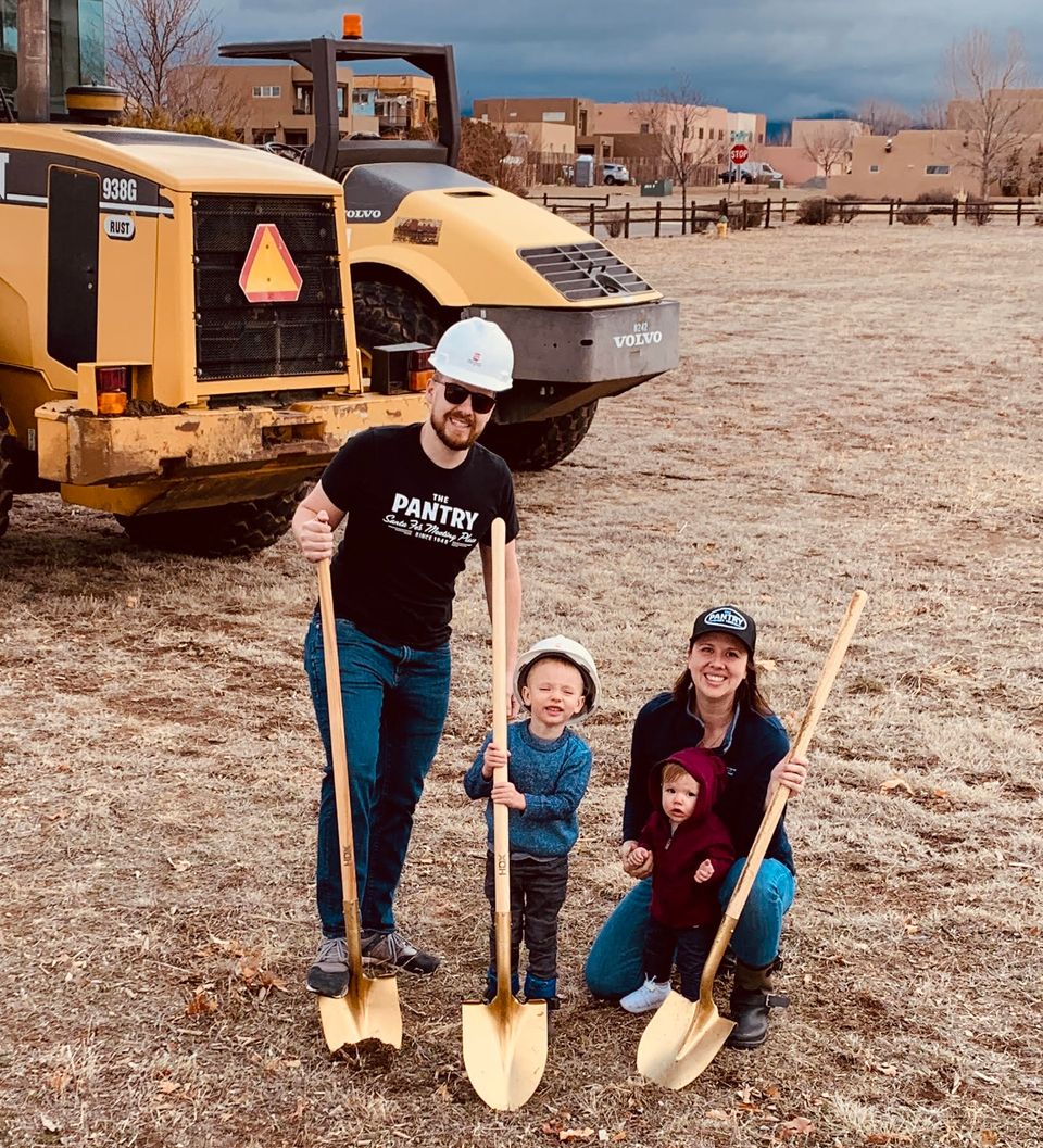The Singley family at the Pantry Dos groundbreaking